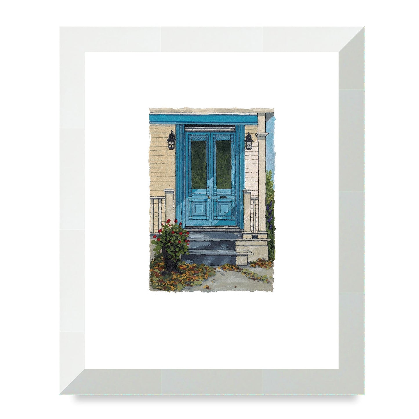 Framed Fine Art Print, Painterly Edge - 8x10 12x15 16x20 inches | Door 2, PEV-1000-1421, Prints, Fine art, Natural Frame, 20 x 25 cm ,8 x 10 inches
