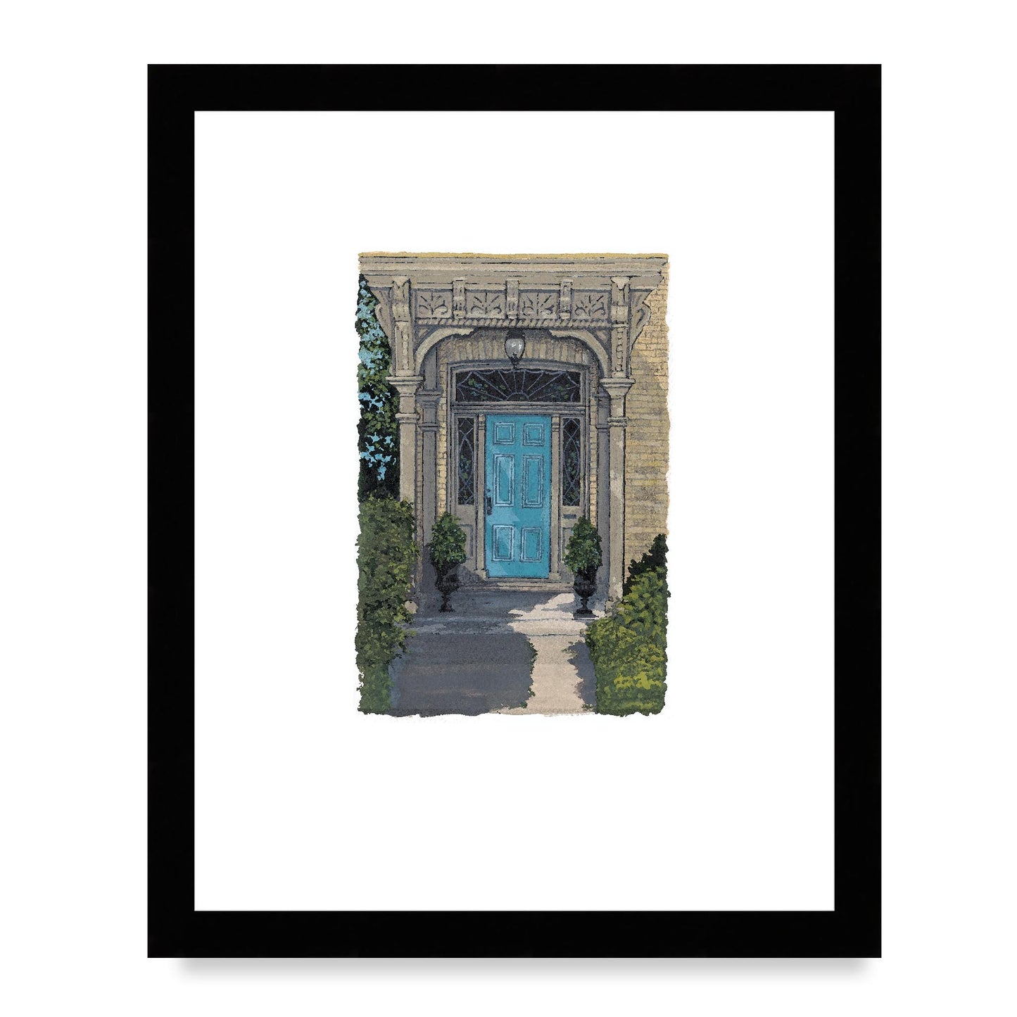 Framed Fine Art Print, Painterly Edge - 8x10 12x15 16x20 inches | Door 3, PEV-1000-1421, Prints, Fine art, Black Frame, 30 x 38 cm ,12 x 15 inches