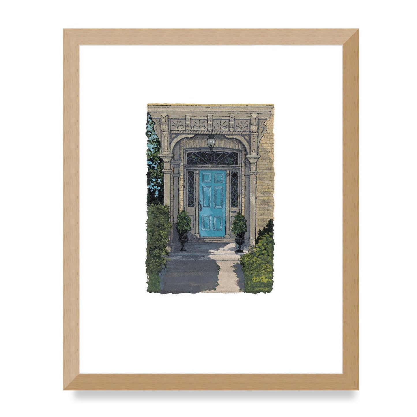 Framed Fine Art Print, Painterly Edge - 8x10 12x15 16x20 inches | Door 3, PEV-1000-1421, Prints, Fine art, White Frame, 30 x 38 cm ,12 x 15 inches