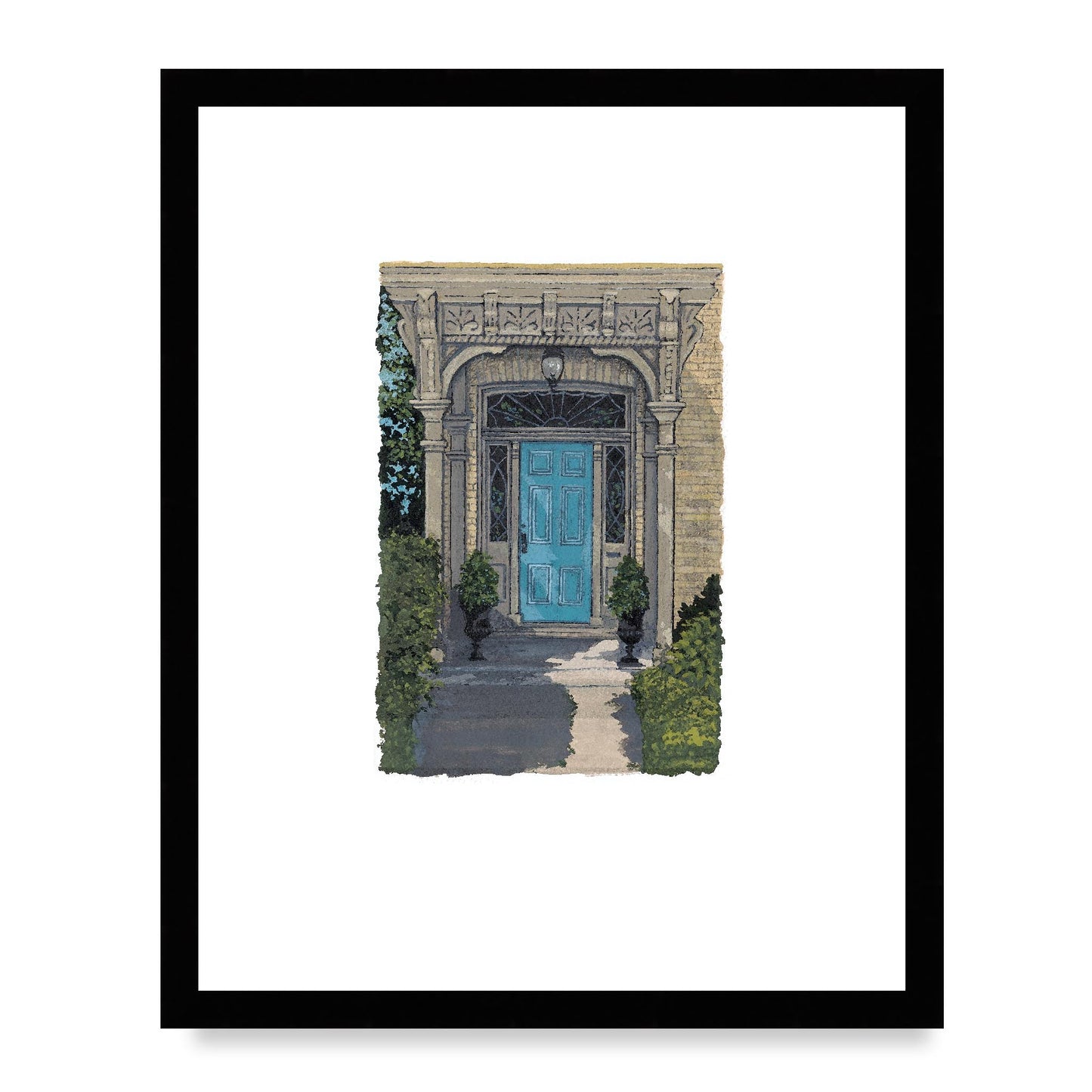 Framed Fine Art Print, Painterly Edge - 8x10 12x15 16x20 inches | Door 3, PEV-1000-1421, Prints, Fine art, Black Frame, 40 x 50 cm ,16 x 20 inches