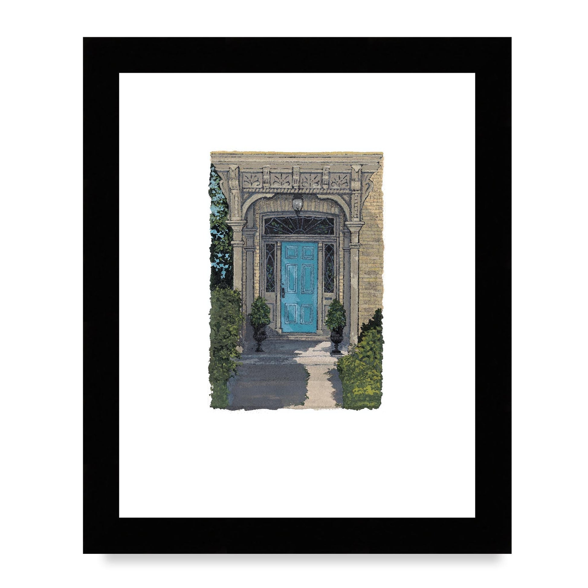 Framed Fine Art Print, Painterly Edge - 8x10 12x15 16x20 inches | Door 3, PEV-1000-1421, Prints, Fine art, Black Frame, 20 x 25 cm ,8 x 10 inches