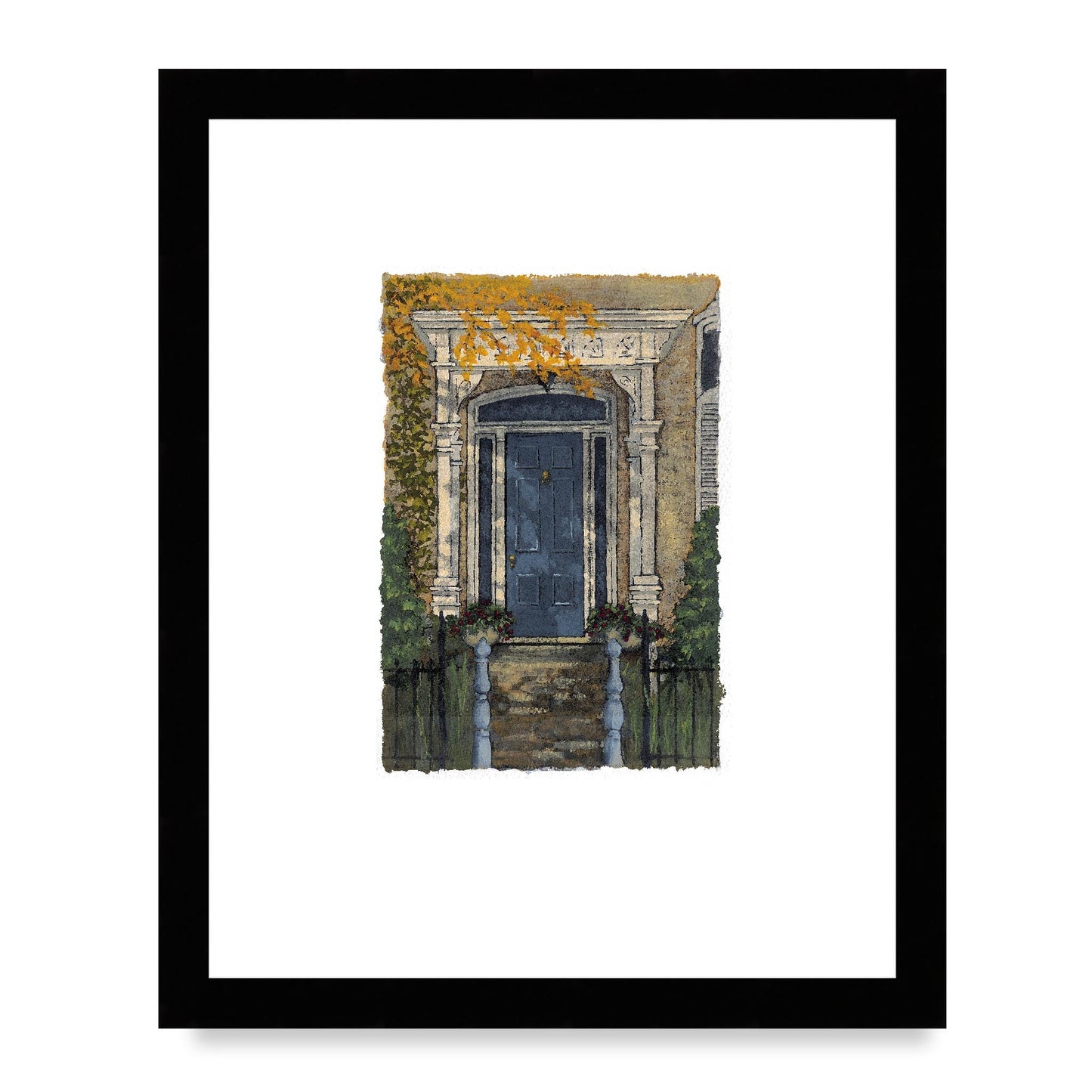 Framed Fine Art Print, Painterly Edge - 8x10 12x15 16x20 inches | Door 4, PEV-1000-1421, Prints, Fine art, Black Frame, 30 x 38 cm ,12 x 15 inches