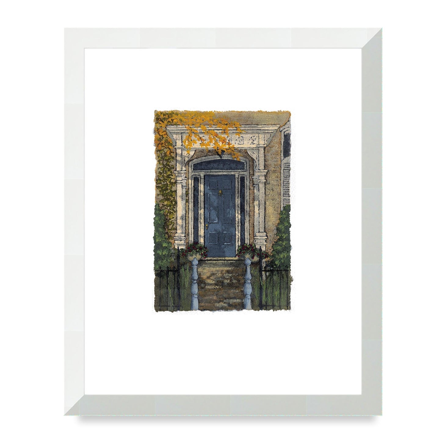 Framed Fine Art Print, Painterly Edge - 8x10 12x15 16x20 inches | Door 4, PEV-1000-1421, Prints, Fine art, Natural Frame, 30 x 38 cm ,12 x 15 inches