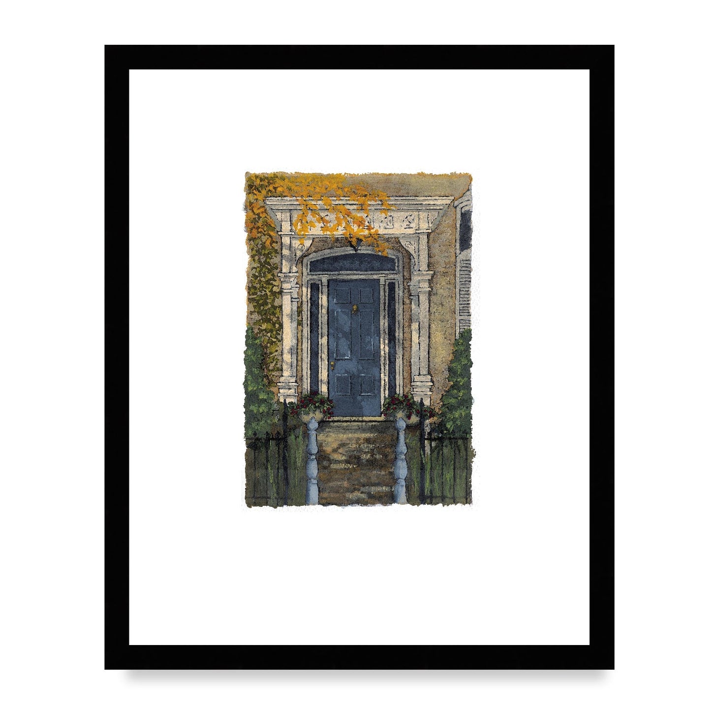 Framed Fine Art Print, Painterly Edge - 8x10 12x15 16x20 inches | Door 4, PEV-1000-1421, Prints, Fine art, Black Frame, 40 x 50 cm ,16 x 20 inches