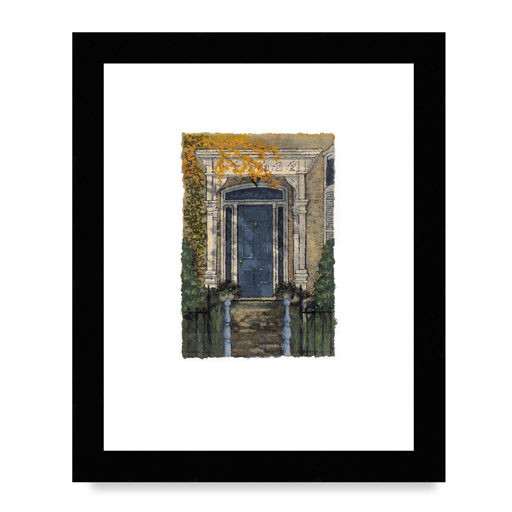 Framed Fine Art Print, Painterly Edge - 8x10 12x15 16x20 inches | Door 4, PEV-1000-1421, Prints, Fine art, Black Frame, 20 x 25 cm ,8 x 10 inches