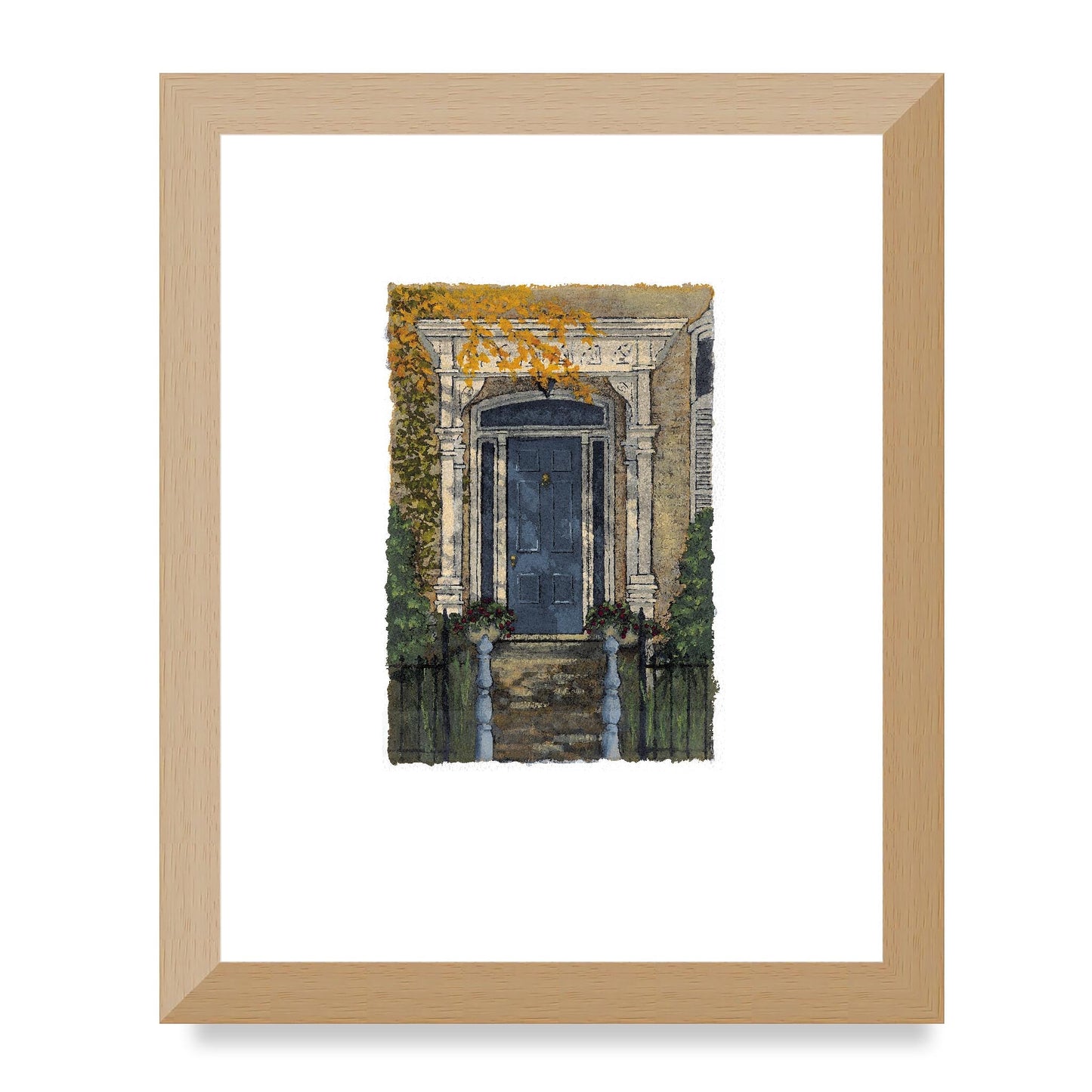 Framed Fine Art Print, Painterly Edge - 8x10 12x15 16x20 inches | Door 4, PEV-1000-1421, Prints, Fine art, White Frame, 20 x 25 cm ,8 x 10 inches