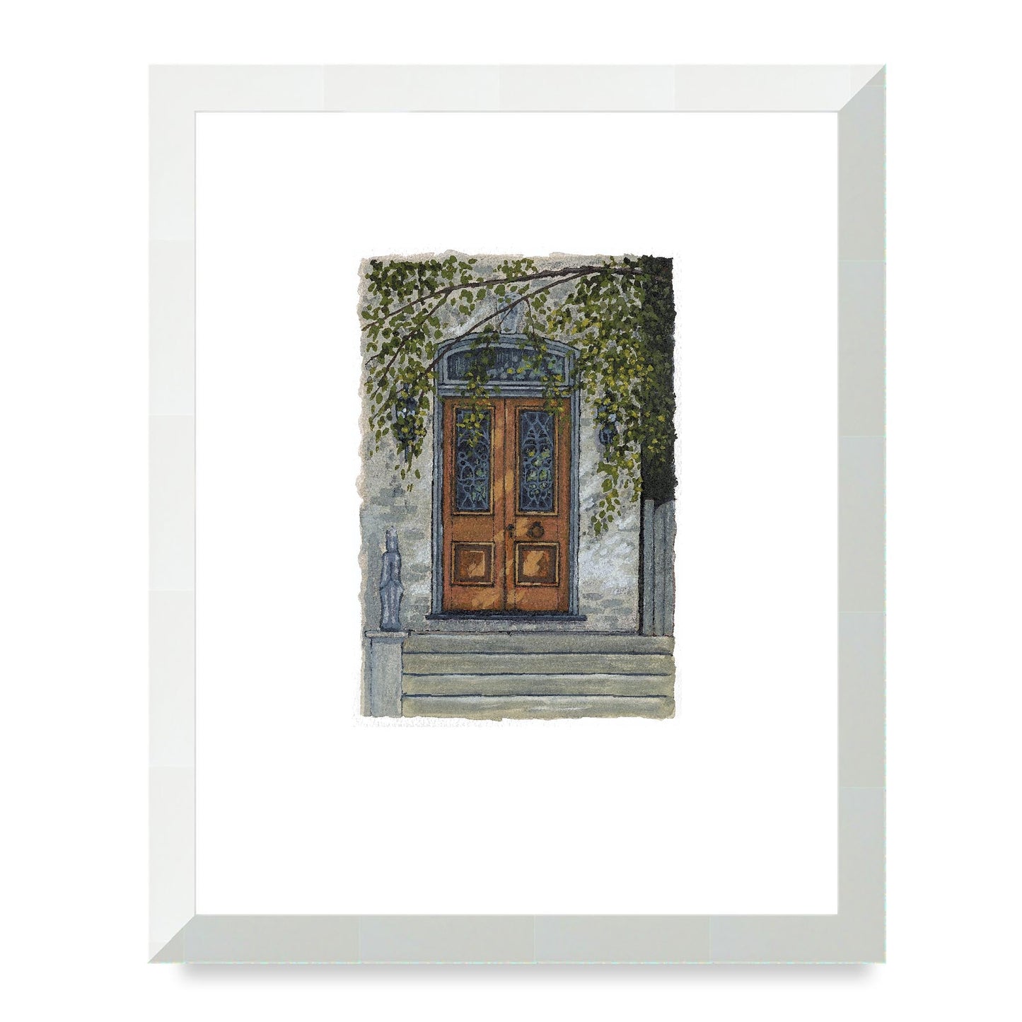 Framed Fine Art Print, Painterly Edge - 8x10 12x15 16x20 inches | Door 5, PEV-1000-1421, Prints, Fine art, Natural Frame, 30 x 38 cm ,12 x 15 inches