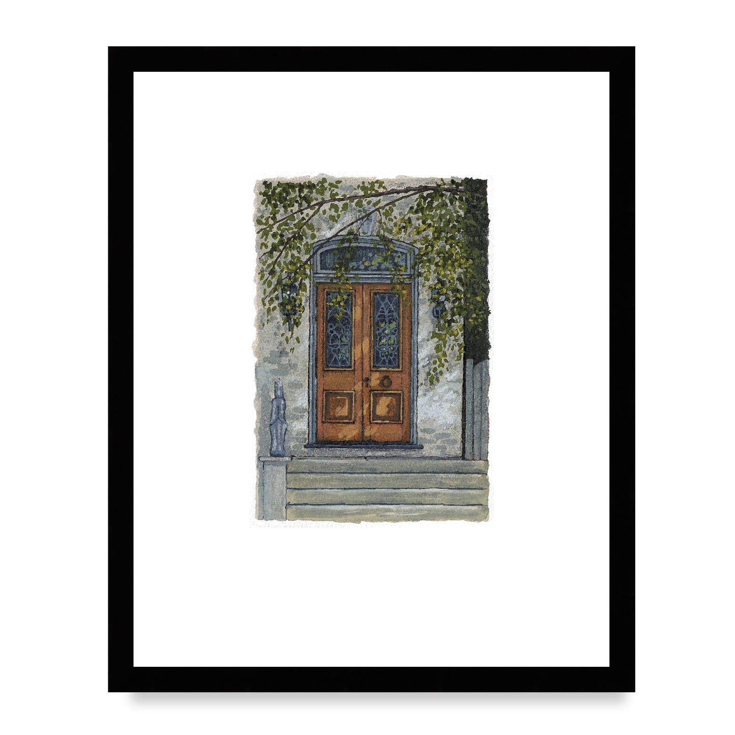 Framed Fine Art Print, Painterly Edge - 8x10 12x15 16x20 inches | Door 5, PEV-1000-1421, Prints, Fine art, Black Frame, 40 x 50 cm ,16 x 20 inches