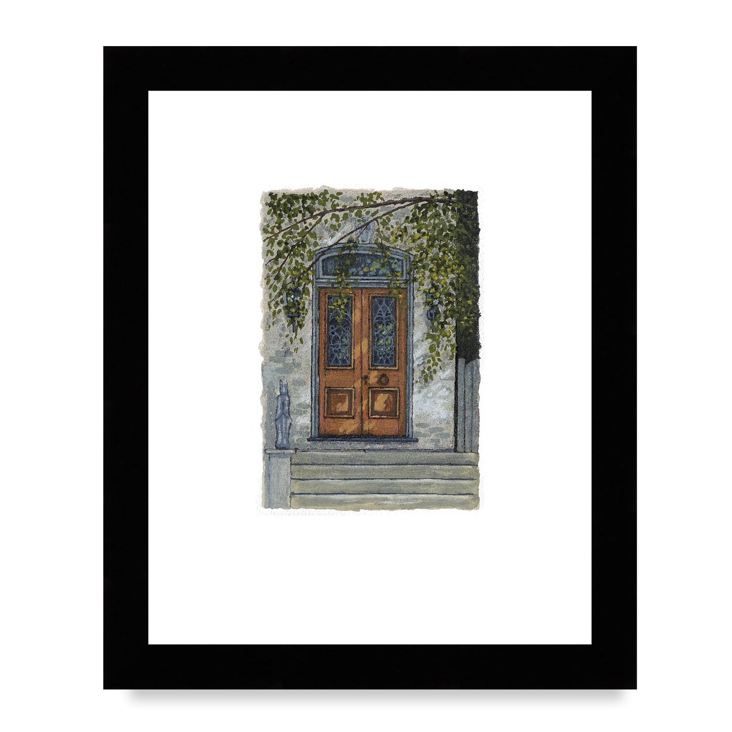 Framed Fine Art Print, Painterly Edge - 8x10 12x15 16x20 inches | Door 5, PEV-1000-1421, Prints, Fine art, Black Frame, 20 x 25 cm ,8 x 10 inches
