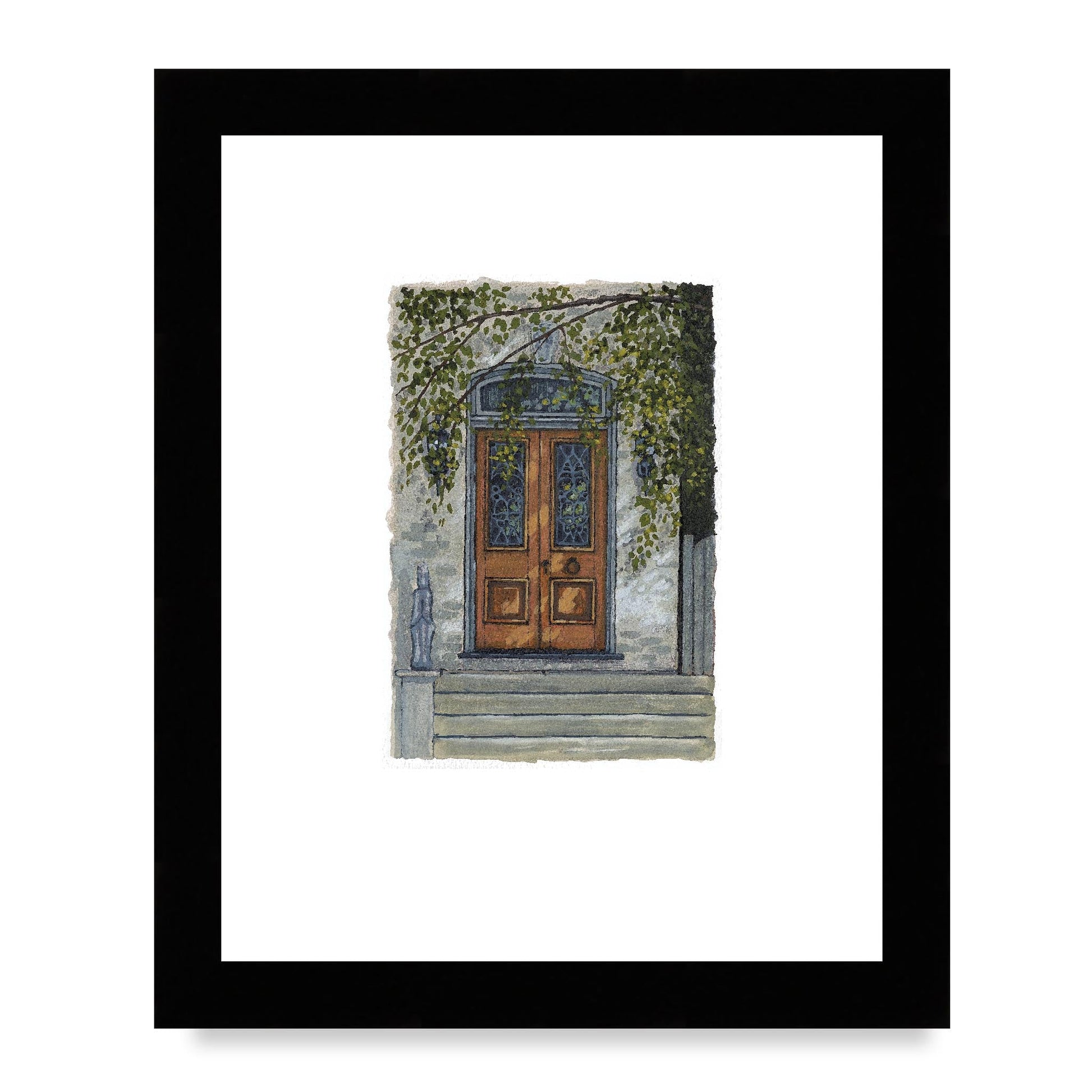 Framed Fine Art Print, Painterly Edge - 8x10 12x15 16x20 inches | Door 5, PEV-1000-1421, Prints, Fine art, Black Frame, 20 x 25 cm ,8 x 10 inches