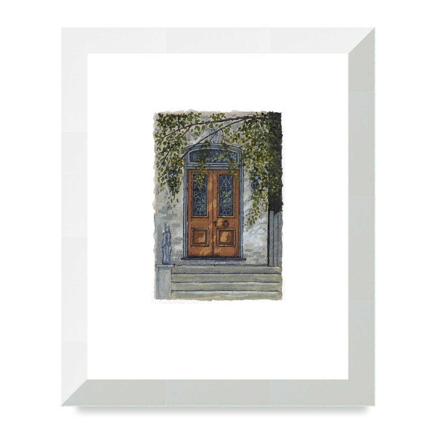 Framed Fine Art Print, Painterly Edge - 8x10 12x15 16x20 inches | Door 5, PEV-1000-1421, Prints, Fine art, Natural Frame, 20 x 25 cm ,8 x 10 inches