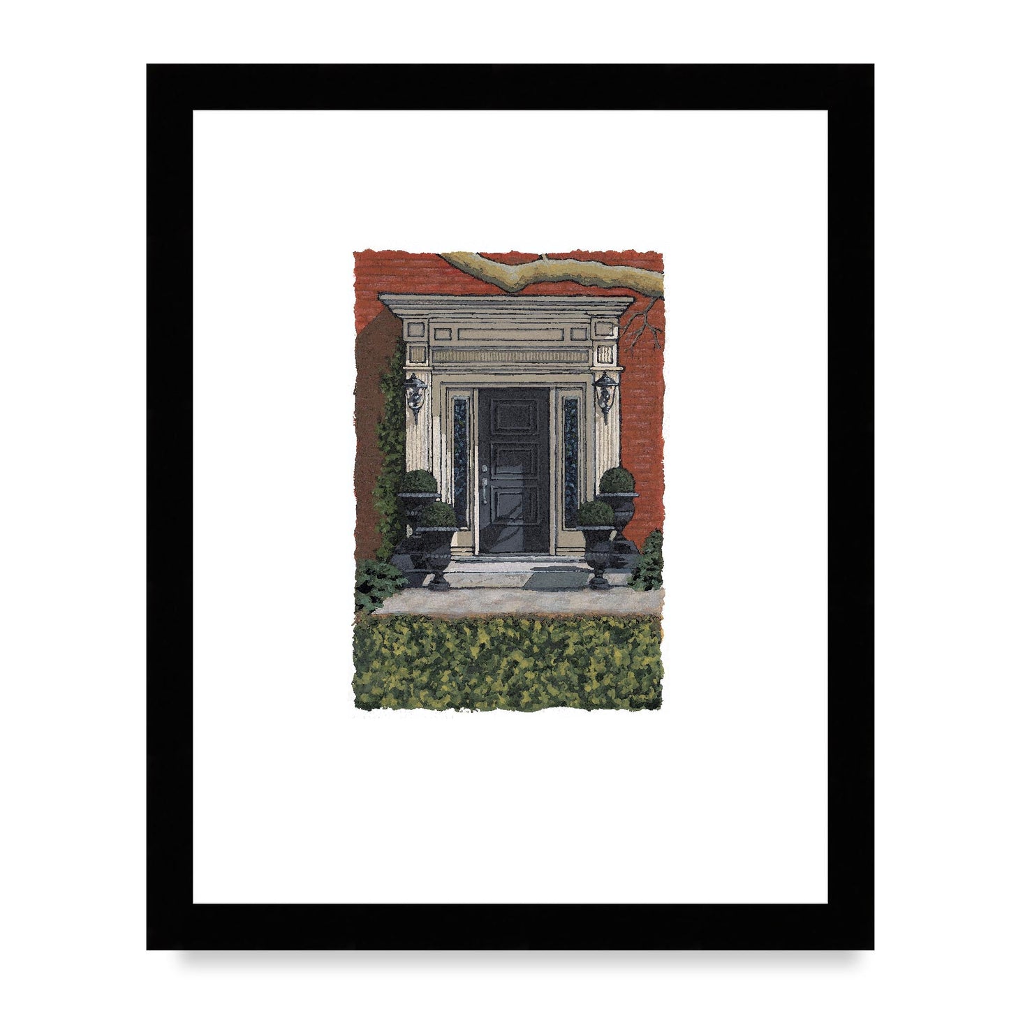 Framed Fine Art Print, Painterly Edge - 8x10 12x15 16x20 inches | Door 6, PEV-1000-1421, Prints, Fine art, Black Frame, 30 x 38 cm ,12 x 15 inches