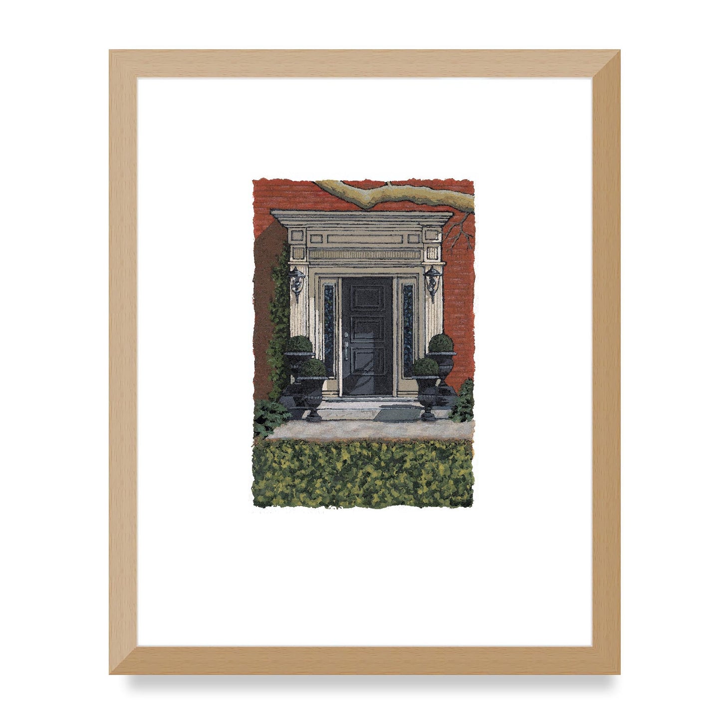 Framed Fine Art Print, Painterly Edge - 8x10 12x15 16x20 inches | Door 6, PEV-1000-1421, Prints, Fine art, White Frame, 30 x 38 cm ,12 x 15 inches