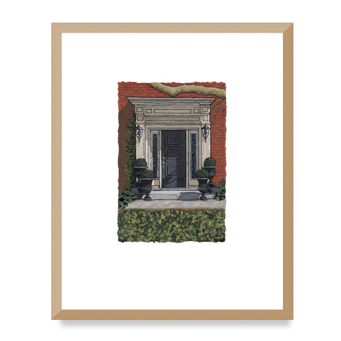 Framed Fine Art Print, Painterly Edge - 8x10 12x15 16x20 inches | Door 6, PEV-1000-1421, Prints, Fine art, White Frame, 40 x 50 cm ,16 x 20 inches