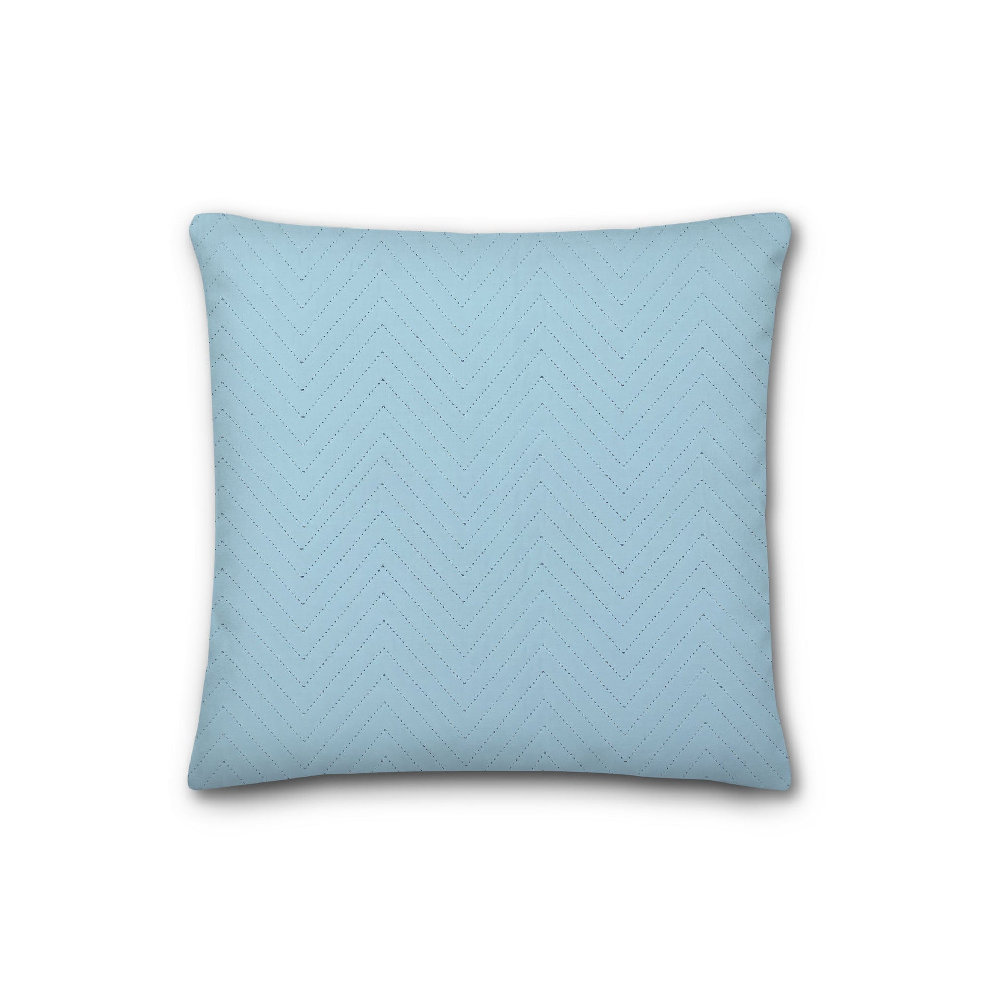 Blue Quilted Polyester Pillow Sham  | QPSH-CS-1370, 26 x 26 inches