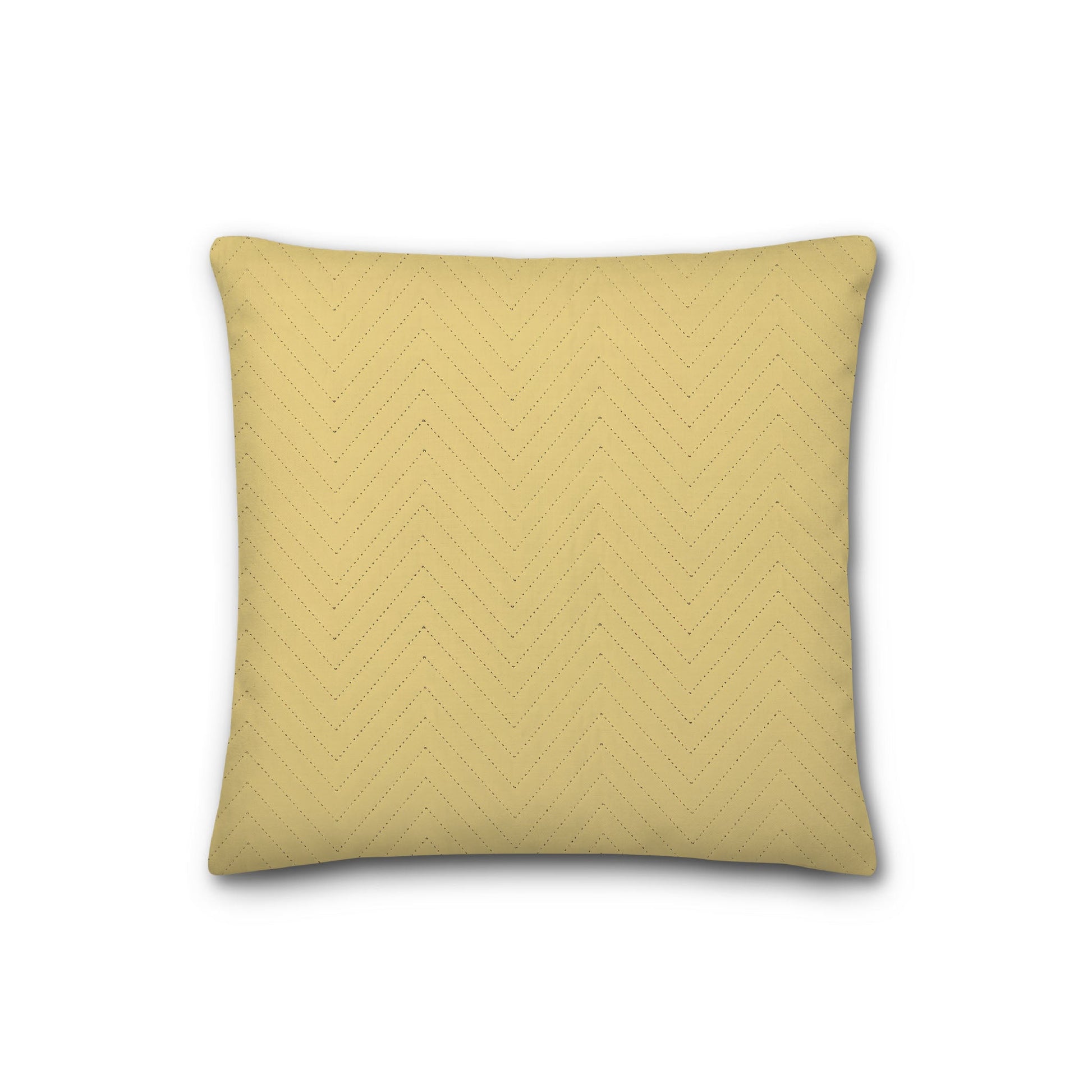 Yellow Quilted Polyester Pillow Sham | QPSH-CS-1381, 26 x 26 inches