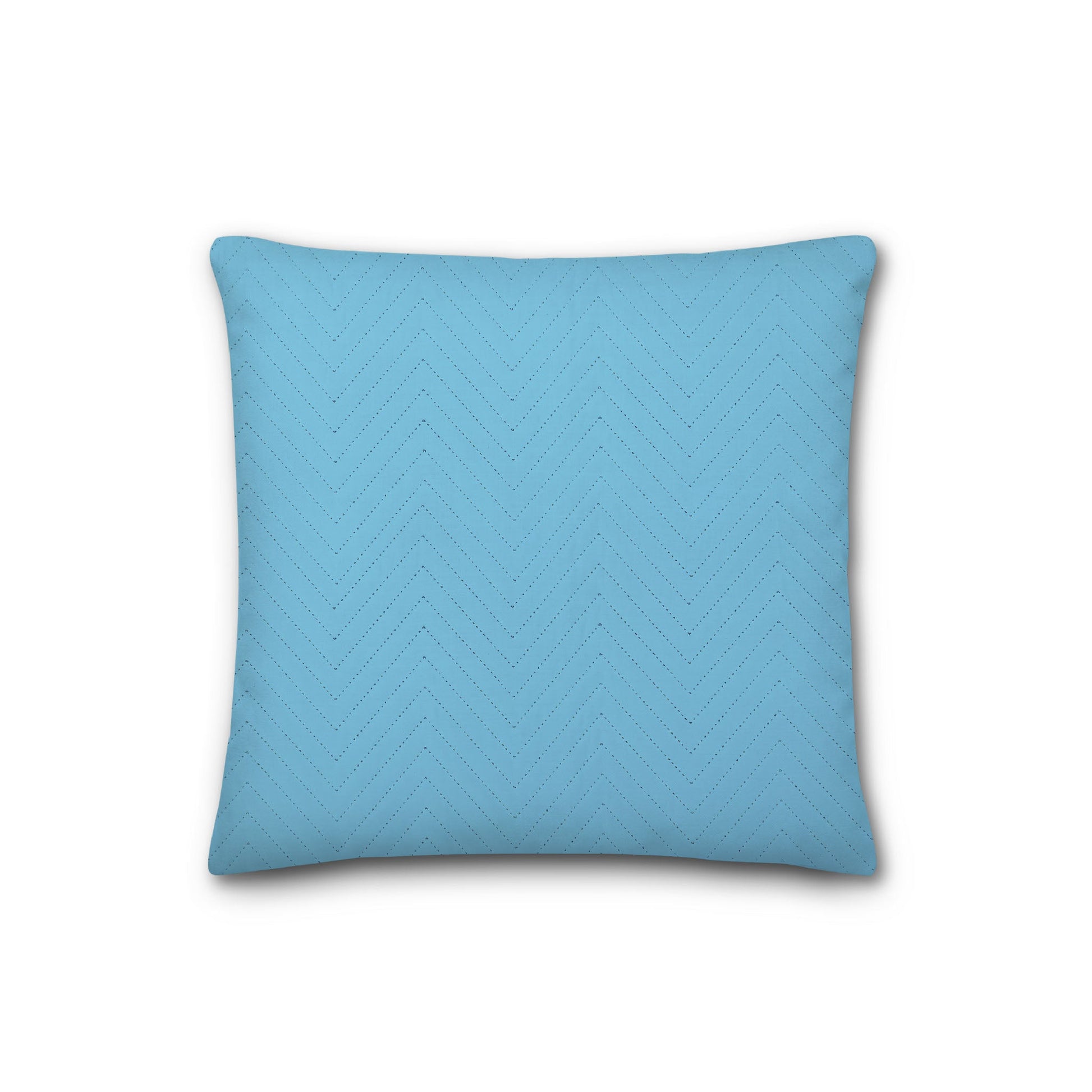 Blue Quilted Polyester Pillow Sham | QPSH-CS-1430, 26 x 26 inches
