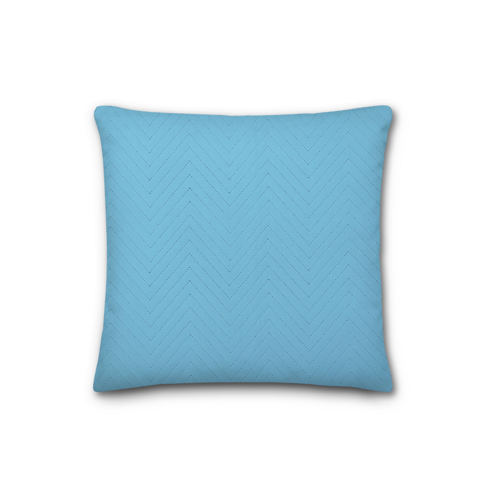 Blue Quilted Polyester Pillow Sham | QPSH-MF-1430, 26 x 26 inches