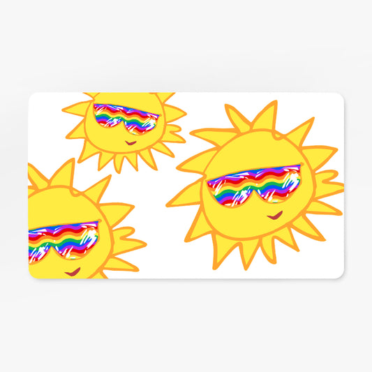 Rainbow Vibes Indoor/Outdoor Door Mat, Colorful Rainbow Welcome Mat | DMPF