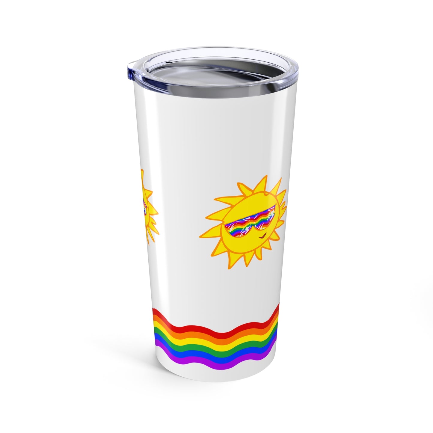 20oz Reusable Tumbler with Sunfilled Rainbow Vibes | RTPF