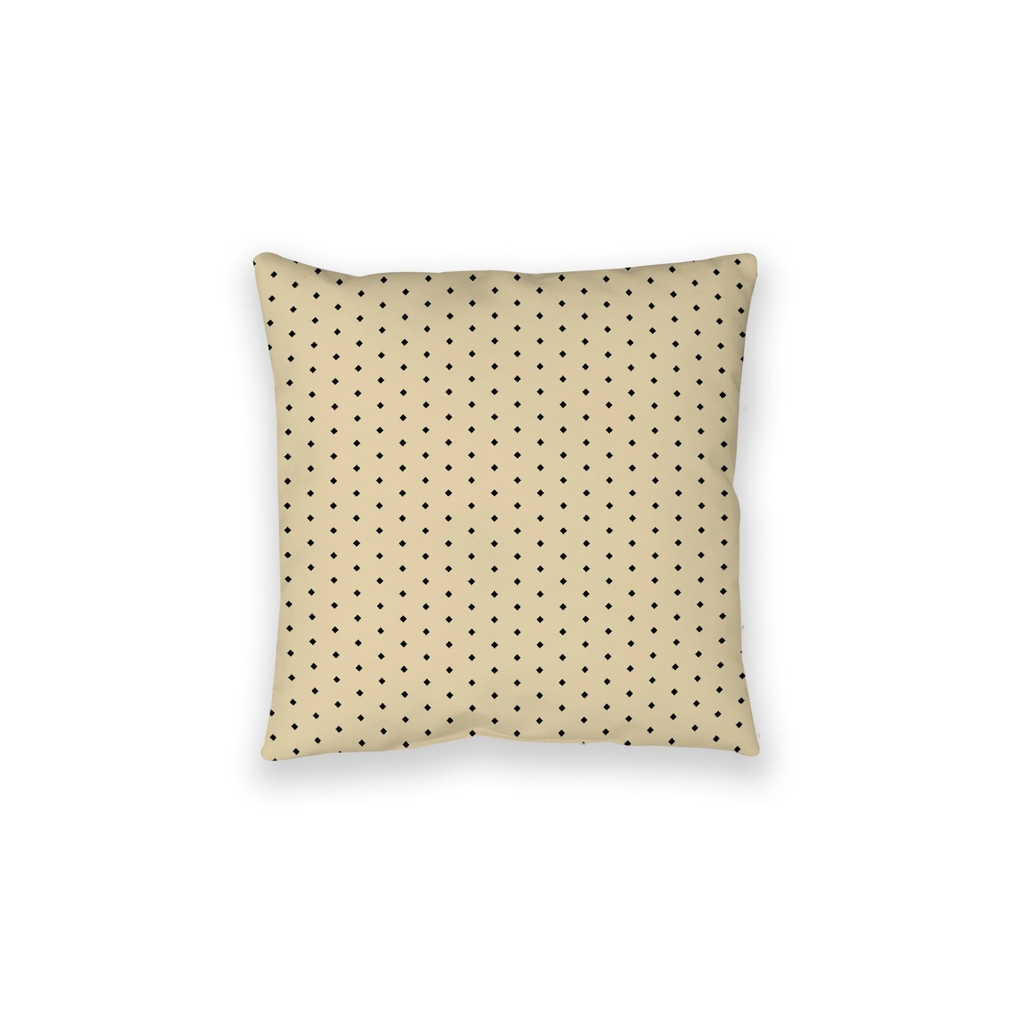 Desert Sand Spun Polyester Floor Pillow, Black Diamonds on Top, Desert Sand Bottom, 28 x 28 inches