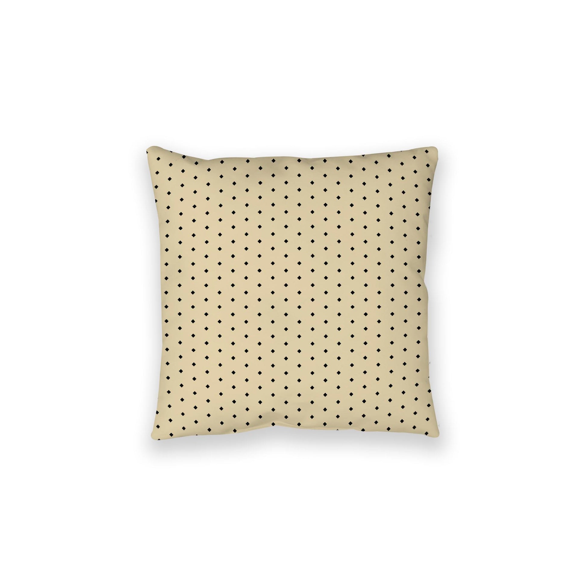 Desert Sand Spun Polyester Floor Pillow, Black Diamonds on Top, Desert Sand Bottom, 28 x 28 inches