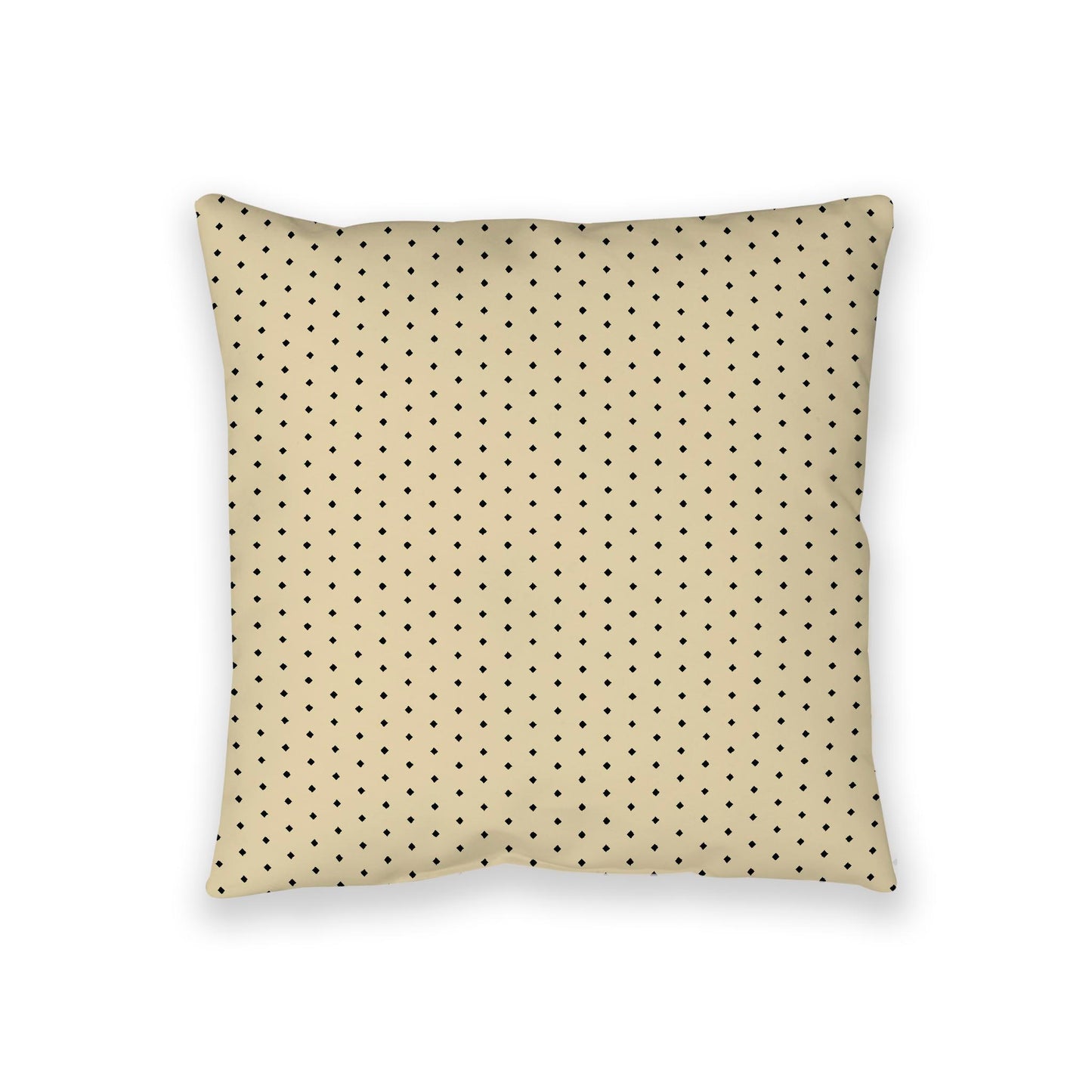 Desert Sand Spun Polyester Floor Pillow, Black Diamonds on Top, Desert Sand Bottom, 36 x 36 inches