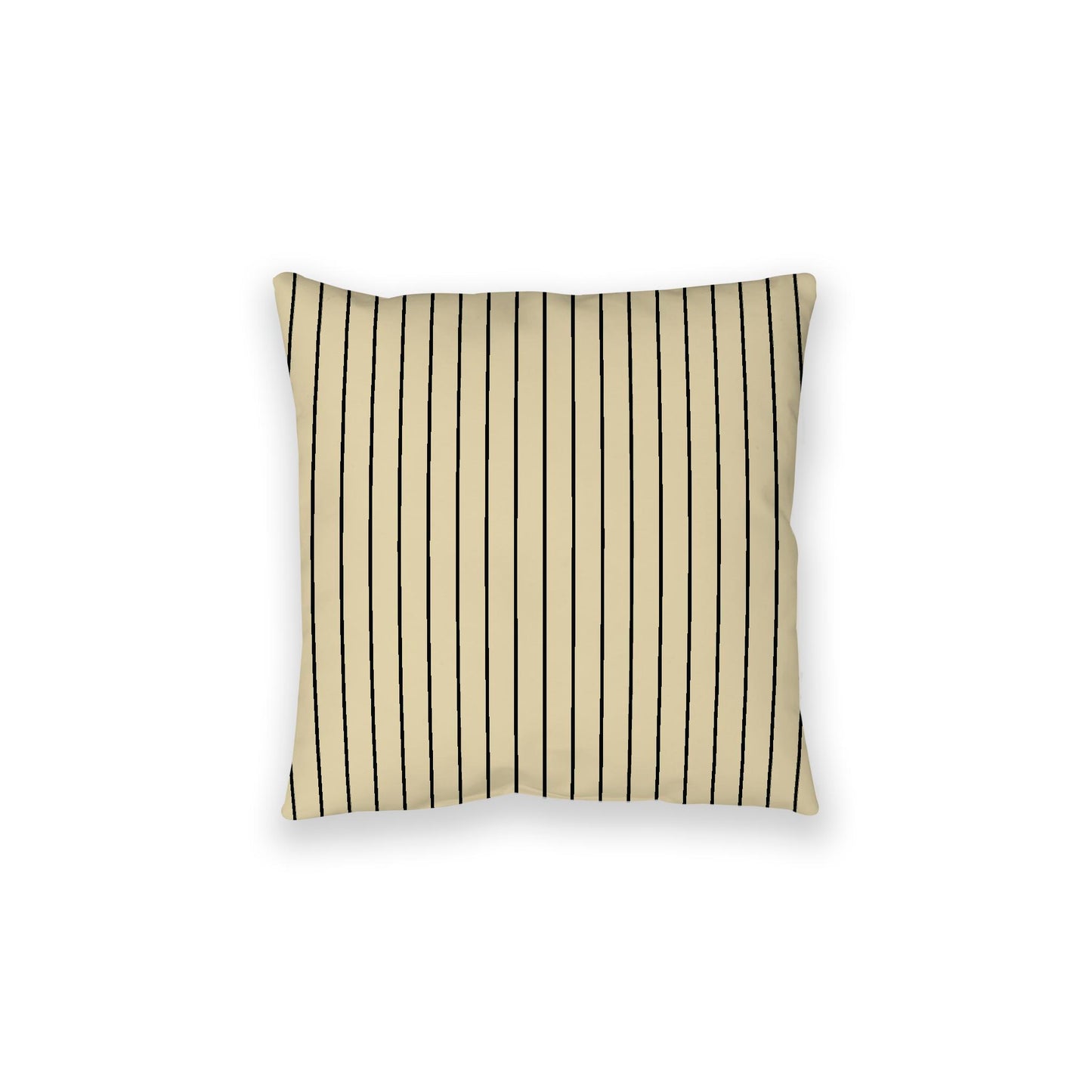 Desert Sand Spun Polyester Floor Pillow, Black Stripes on Top, Desert Sand Bottom, 28 x 28 inches