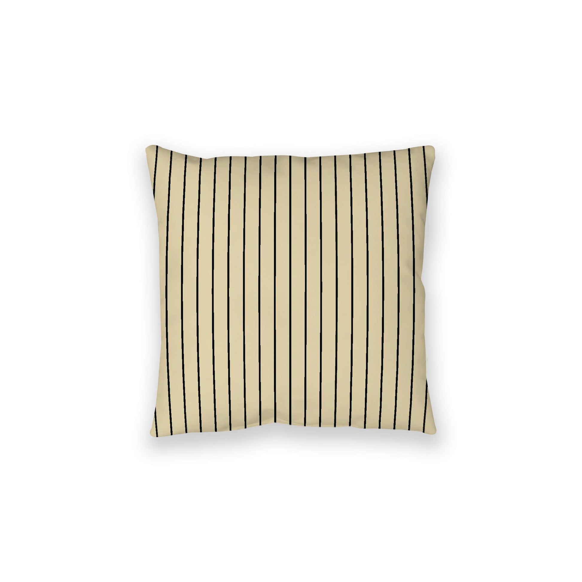 Desert Sand Spun Polyester Floor Pillow, Black Stripes on Top, Desert Sand Bottom, 28 x 28 inches