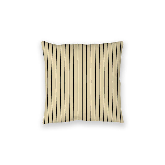 Desert Sand Spun Polyester Floor Pillow, Black Stripes on Top, Desert Sand Bottom, 28 x 28 inches