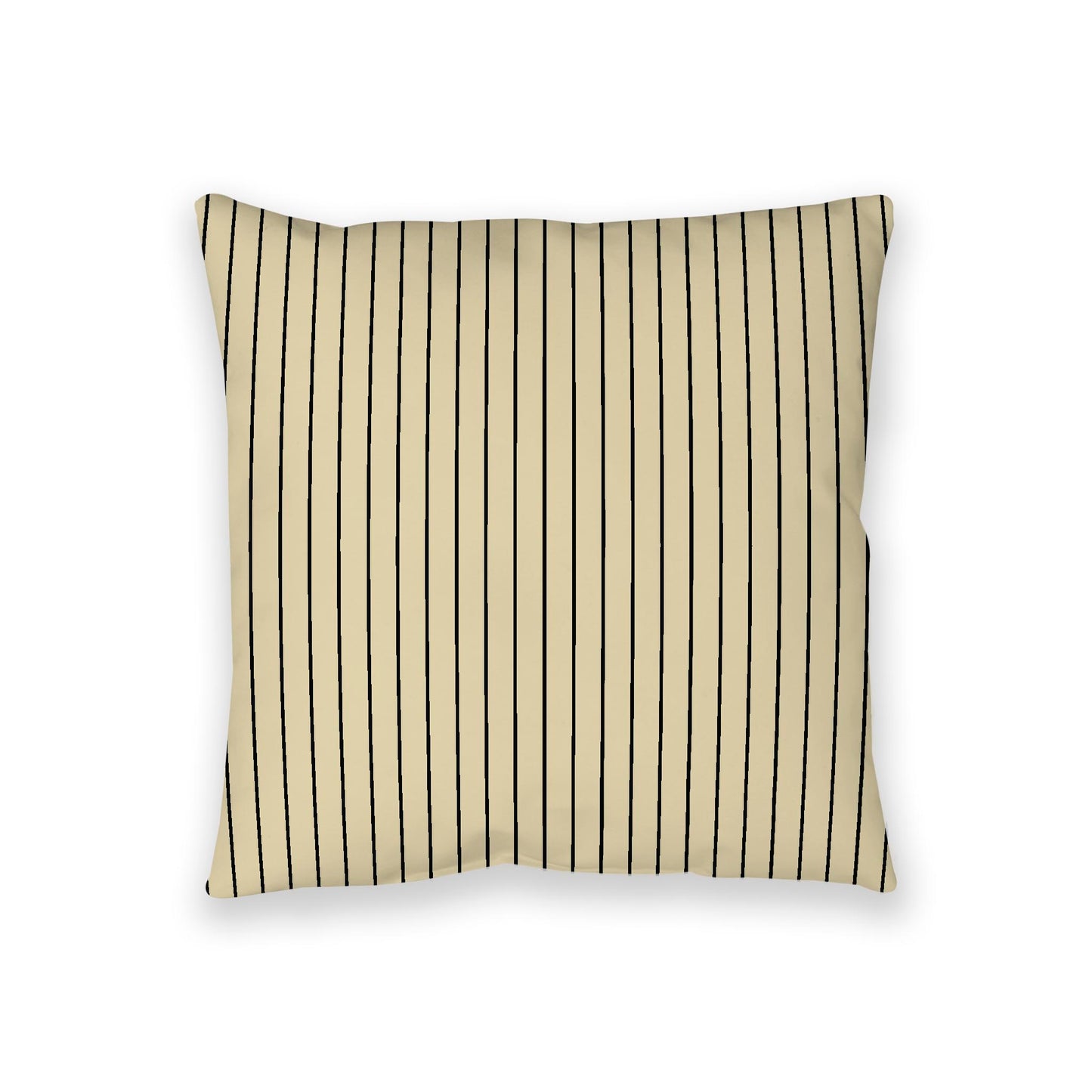 Desert Sand Spun Polyester Floor Pillow, Black Stripes on Top, Desert Sand Bottom, 36 x 36 inches