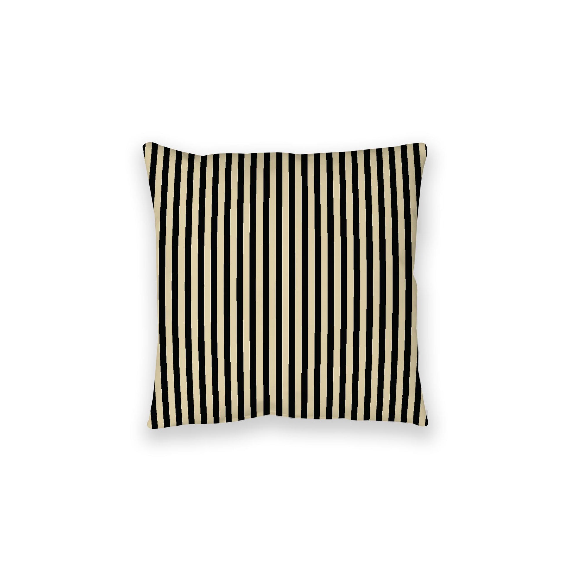 Desert Sand Spun Polyester Floor Pillow, Thin Black Bars on Top, Desert Sand Bottom, 28 x 28 inches