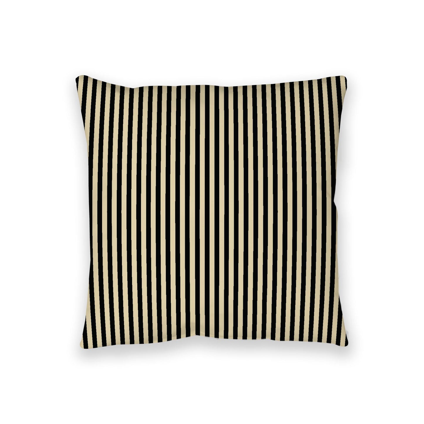 Desert Sand Spun Polyester Floor Pillow, Thin Black Bars on Top, Desert Sand Bottom, 36 x 36 inches