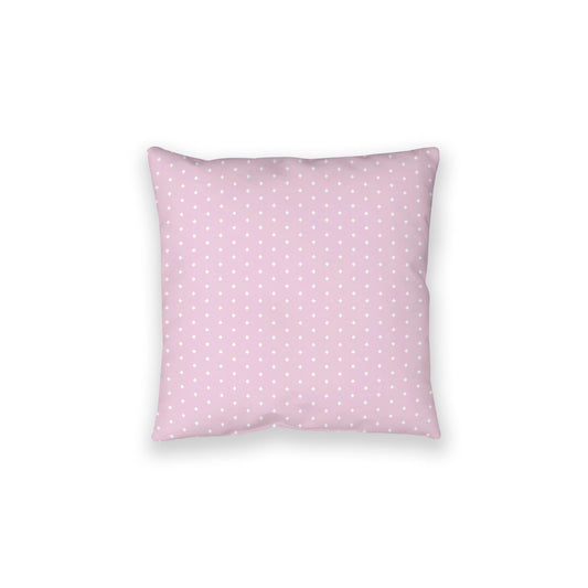 Pink Spun Polyester Floor Pillow, White Diamonds on Top, Pink Bottom, 28 x 28 inches