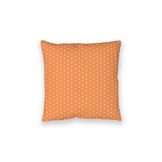 Orange Spun Polyester Floor Pillow, White Diamonds on Top, Orange Bottom, 28 x 28 inches