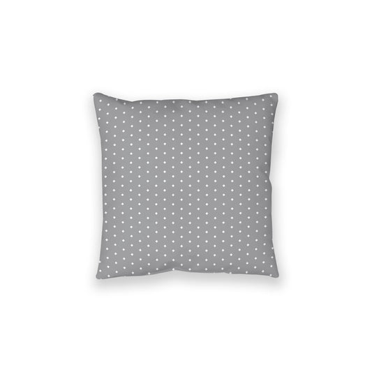 Grey Spun Polyester Floor Pillow, White Diamonds on Top, Grey Bottom, 28 x 28 inches