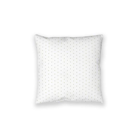 White Spun Polyester Floor Pillow, Pale Green Diamonds on Top, White Bottom, 28 x 28 inches