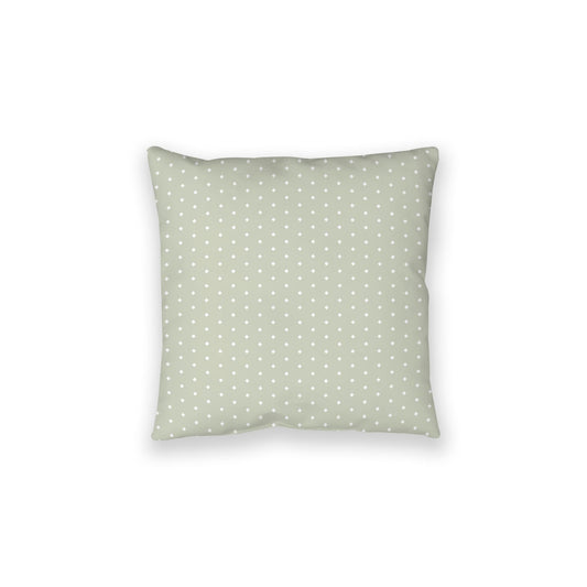 Pale Green Spun Polyester Floor Pillow, White Diamonds on Top, Pale Green Bottom, 28 x 28 inches