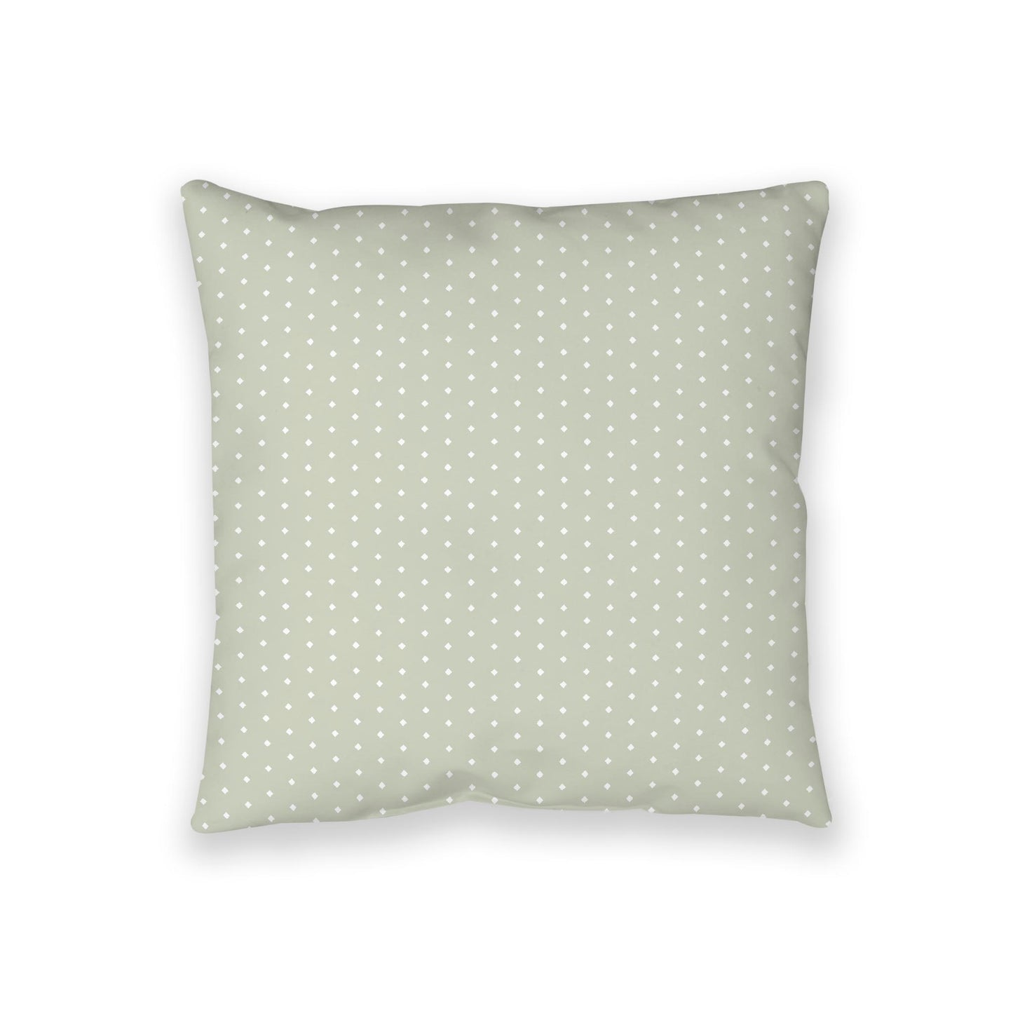 Pale Green Spun Polyester Floor Pillow, White Diamonds on Top, Pale Green Bottom, 36 x 36 inches