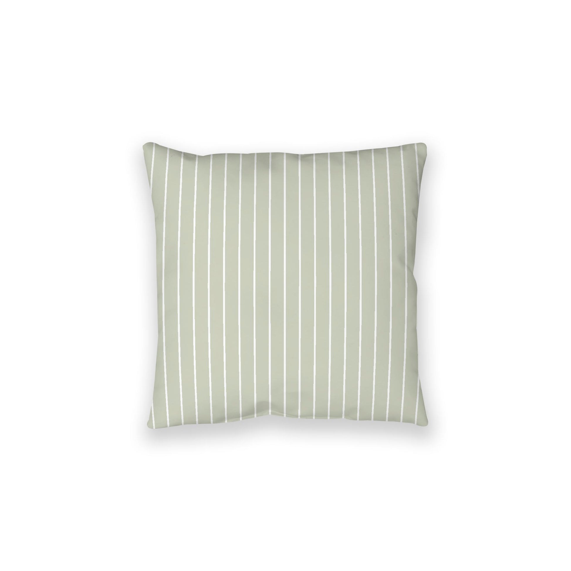 Pale Green Spun Polyester Floor Pillow, White Stripes on Top, Pale Green Bottom, 28 x 28 inches