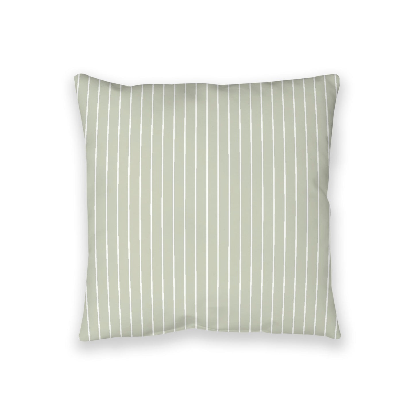 Pale Green Spun Polyester Floor Pillow, White Stripes on Top, Pale Green Bottom, 36 x 36 inches