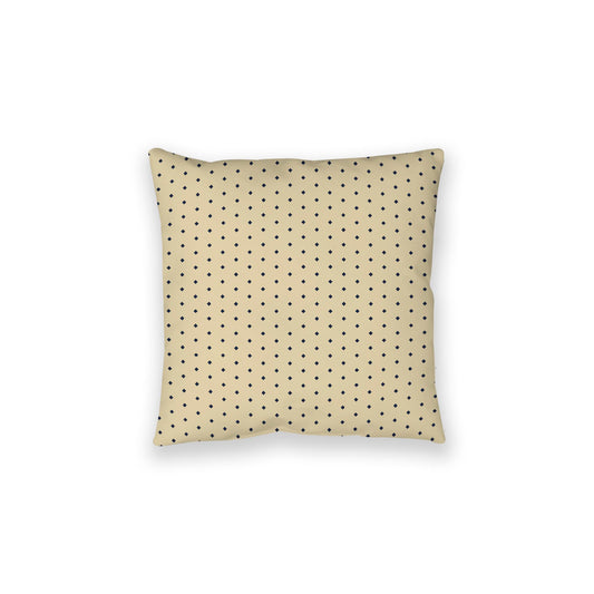 Desert Sand Spun Polyester Floor Pillow, Navy Blue Diamonds on Top, Desert Sand Bottom, 28 x 28 inches