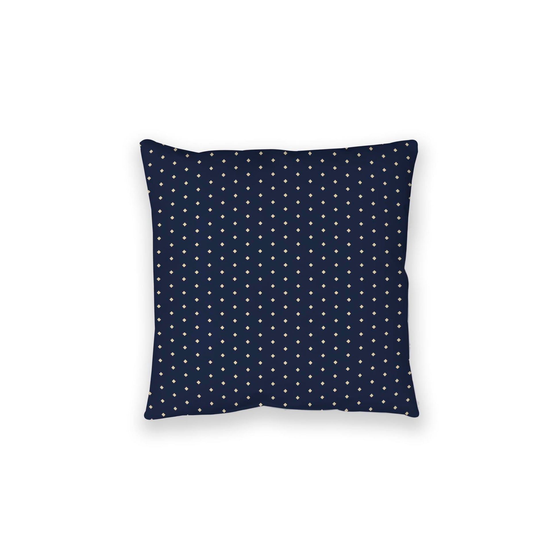 Navy Blue Spun Polyester Floor Pillow, Desert Sand Diamonds on Top, Navy Blue Bottom, 28 x 28 inches
