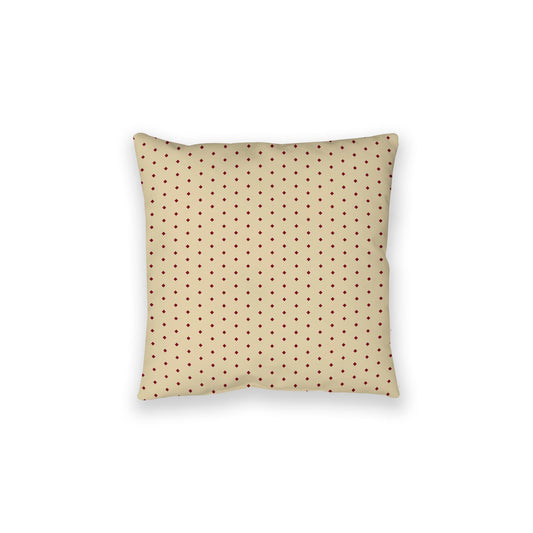 Desert Sand Spun Polyester Floor Pillow, Burgundy Red Diamonds on Top, Desert Sand Bottom, 28 x 28 inches