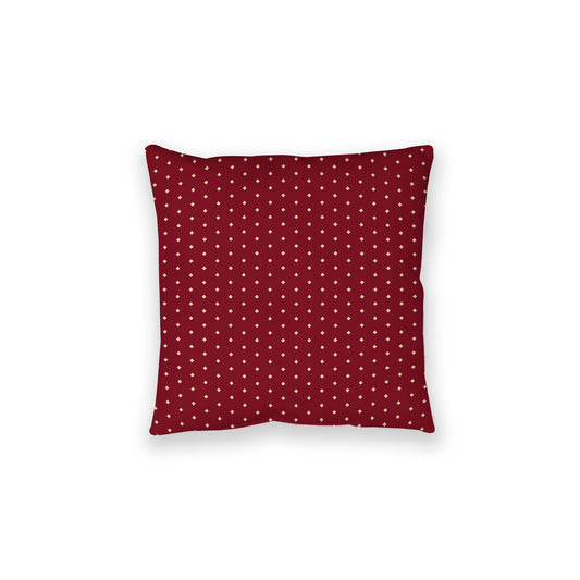 Burgundy Red Spun Polyester Floor Pillow, Desert Sand Diamonds on Top, Burgundy Red Bottom, 28 x 28 inches