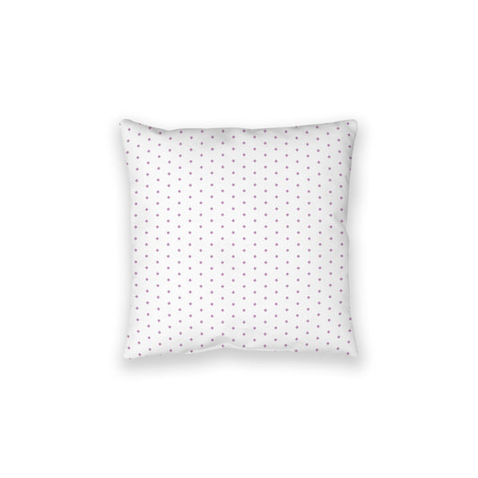 White Spun Polyester Floor Pillow, Mauve Diamonds on Top, White Bottom, 40 x 40 inches