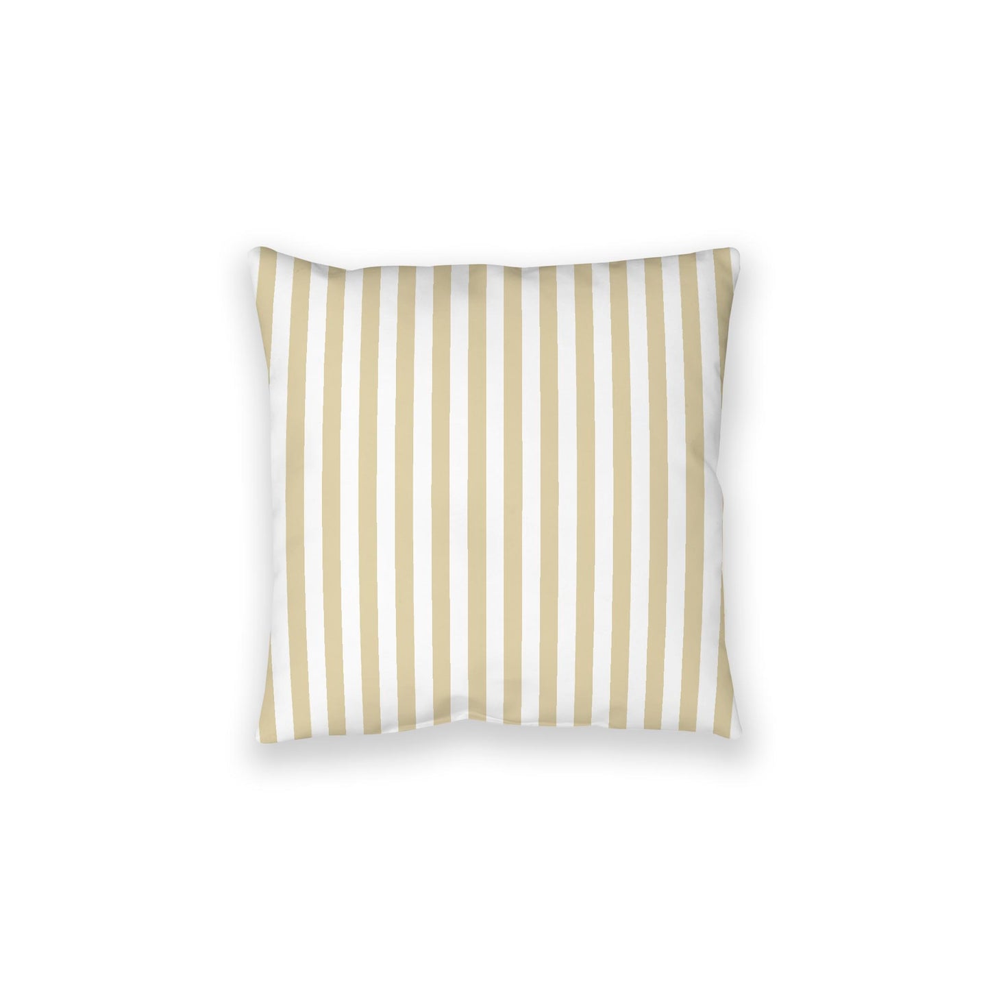 White Spun Polyester Floor Pillow, Bold Desert Sand Bars on Top, White Bottom, 28 x 28 inches