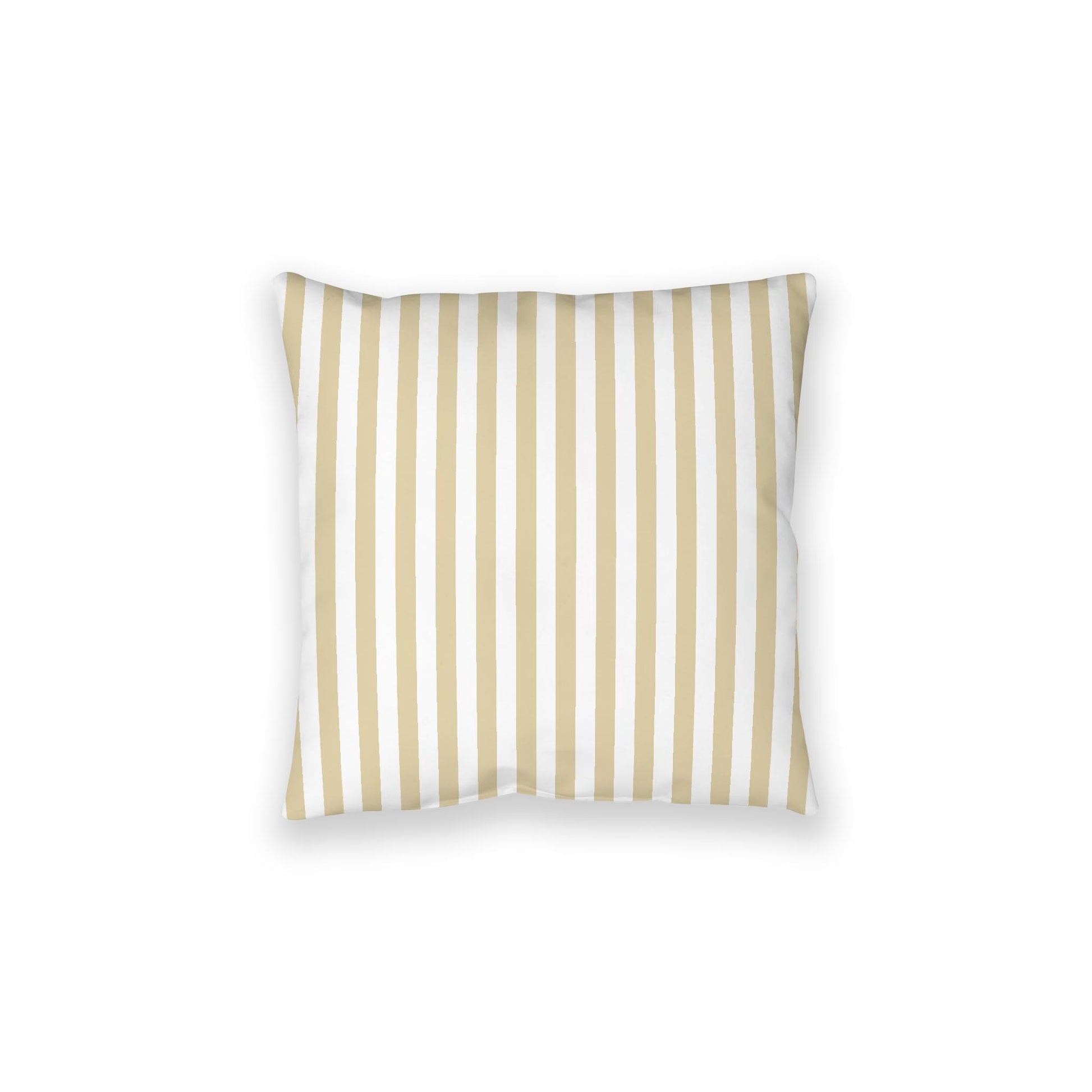 White Spun Polyester Floor Pillow, Bold Desert Sand Bars on Top, White Bottom, 28 x 28 inches