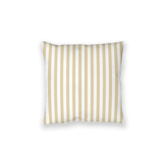 White Spun Polyester Floor Pillow, Bold Desert Sand Bars on Top, White Bottom, 28 x 28 inches