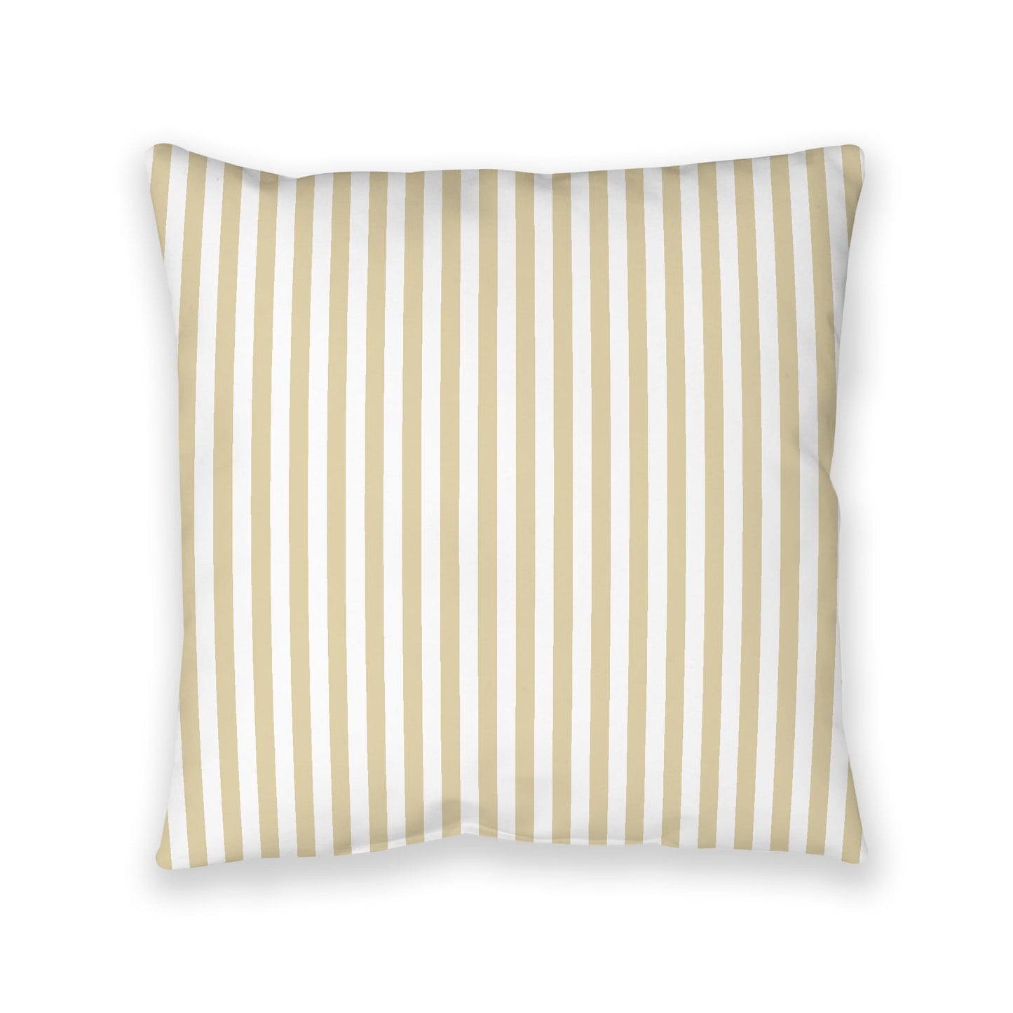 White Spun Polyester Floor Pillow, Bold Desert Sand Bars on Top, White Bottom, 40 x 40 inches